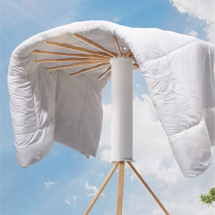 Foldable Tripod Clothes Drying Rack - Heavy-Duty 16-Arm Balcony Laundry Rack