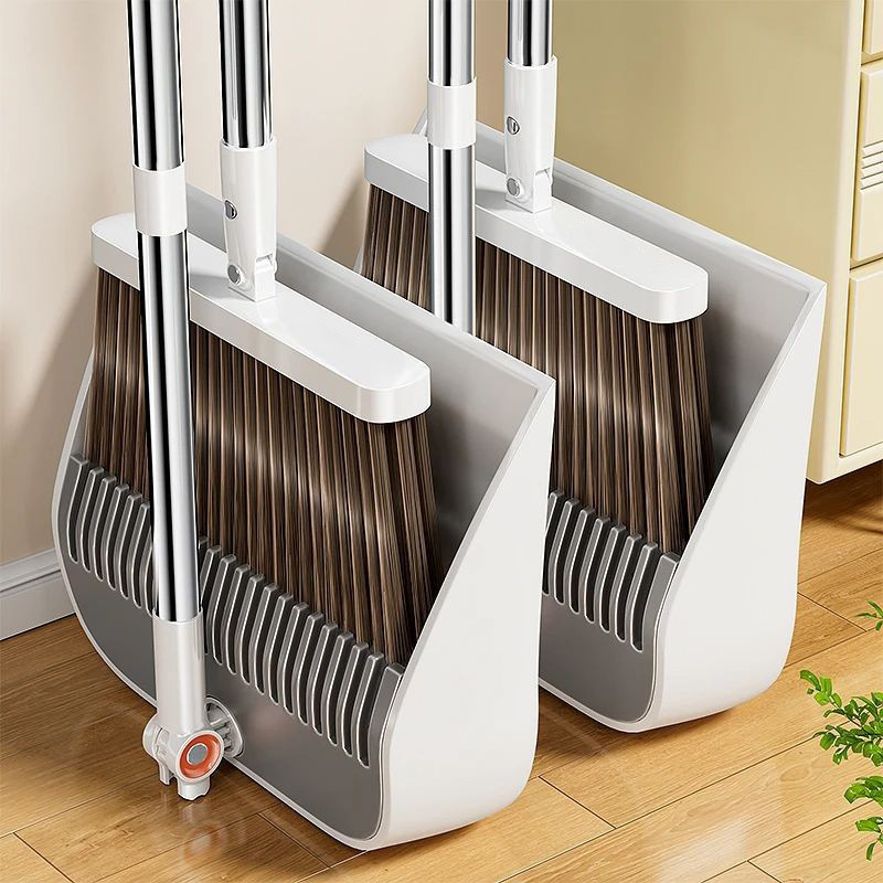 All-in-One Broom and Dustpan Set - Durable Sweeping Kit for Home & Office