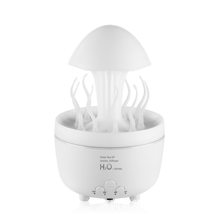 Jellyfish Rotating Raindrop Humidifier - LED Aromatherapy Diffuser