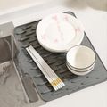 Silicone Countertop Drying Mat - Heat-Resistant Dish Drain Pad