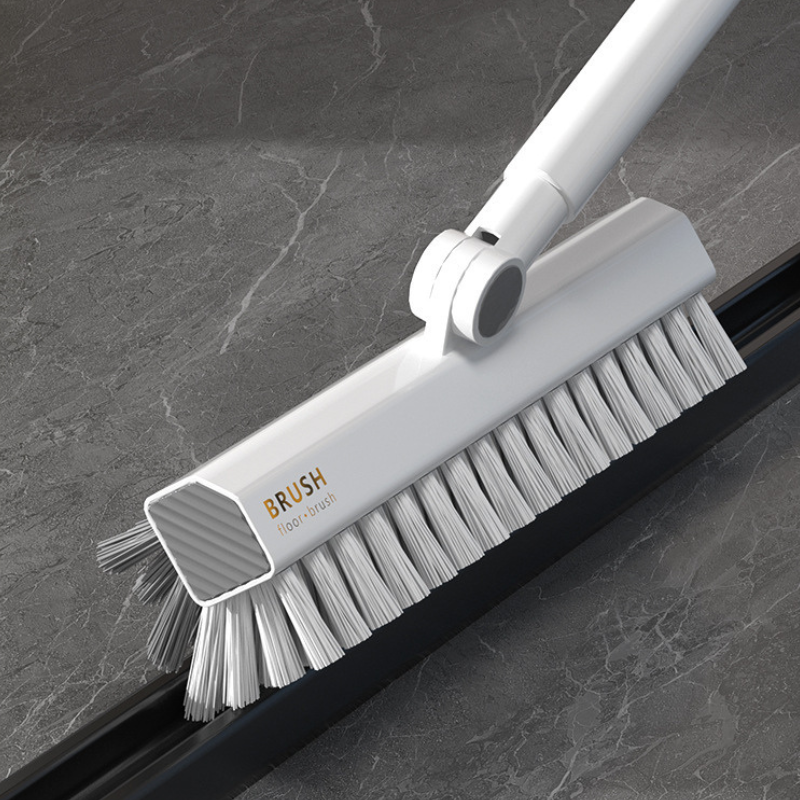 Gap Cleaning Brush for Floors - Hard Bristle Long Handle Tile & Grout Scrubber
