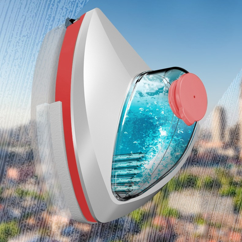 Double-Sided Magnetic Window Cleaner with Water Tank - High-Rise Glass Scrubber