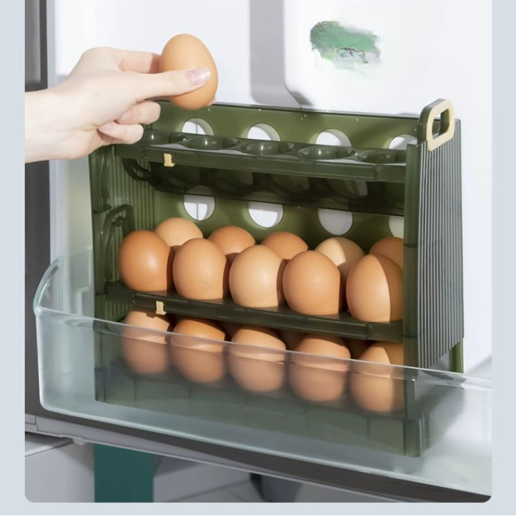 Stackable Egg Storage Box for Refrigerator - Fridge Egg Organizer Container