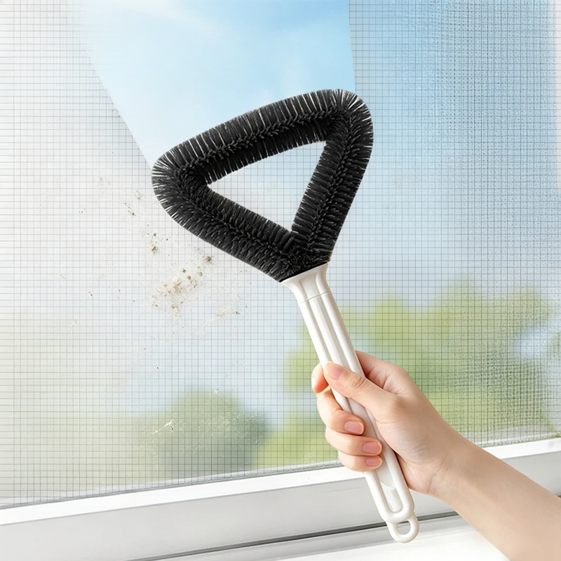 Triangular Window Screen Cleaning Brush - No-Disassembly Mesh & Glass Cleaner