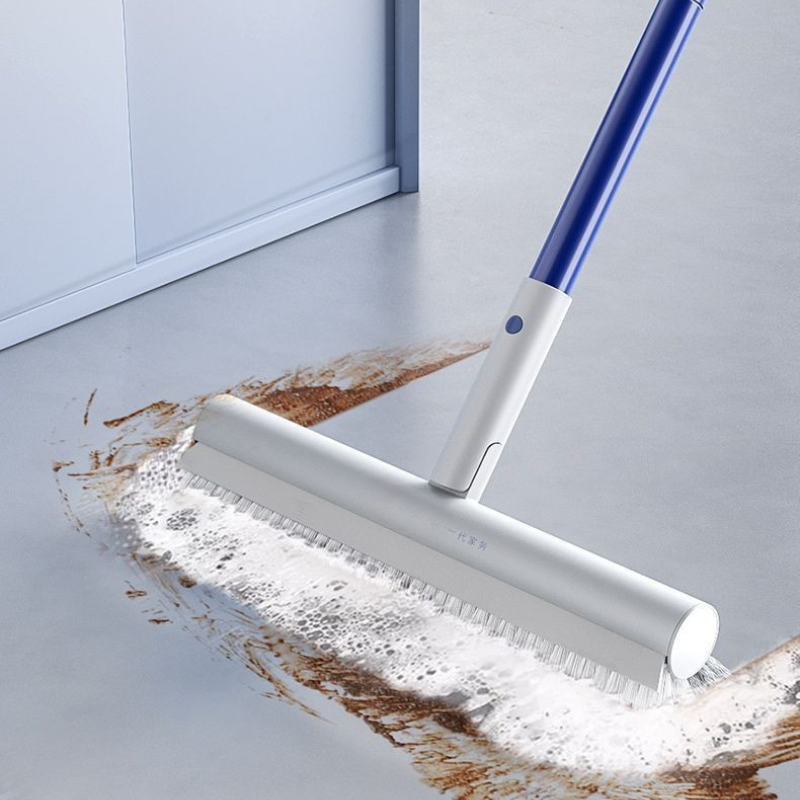 Long Handle Floor Scrub Brush - Stiff Bristle Cleaning Brush for Tile, Wood & Concrete