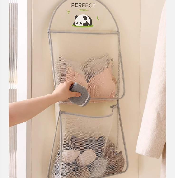 Hanging Mesh Storage Bag - Closet Organizer for Socks & Underwear (Multi-Layer)