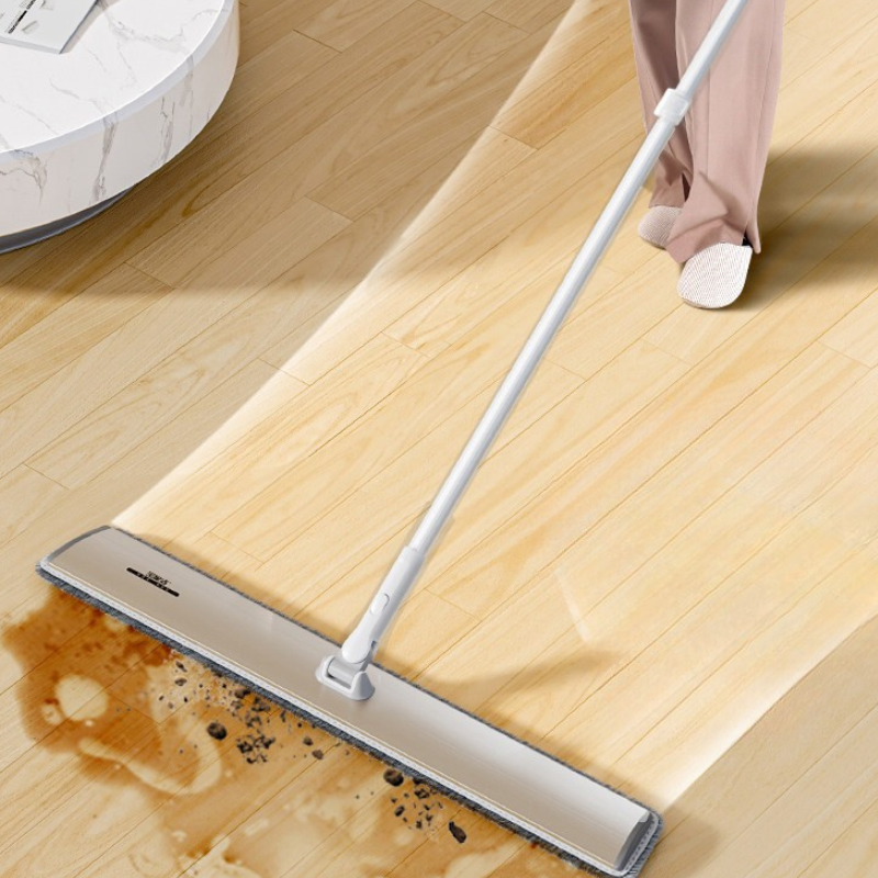 360&deg; Flat Mop for All Floor Types - Reusable Microfiber Pad Hardwood & Tile Mop
