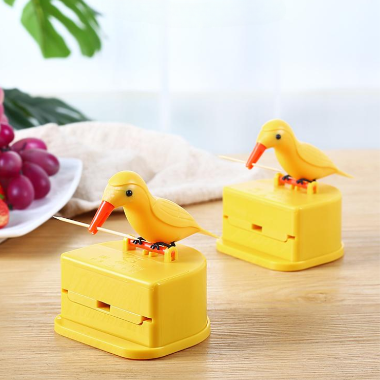Bird-Shaped Toothpick Holder - Push Pop-Up Dispenser for the Dining Table