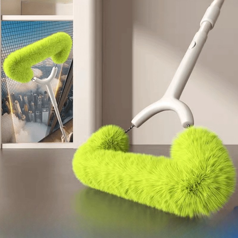 Extendable Window Screen Duster Brush - Telescoping Handle for High Window Cleaning