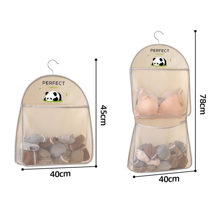 Hanging Mesh Storage Bag - Closet Organizer for Socks & Underwear (Multi-Layer)