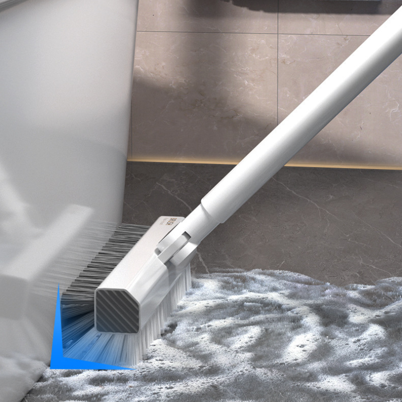 Gap Cleaning Brush for Floors - Hard Bristle Long Handle Tile & Grout Scrubber