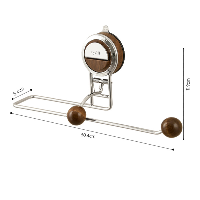 Suction Cup Paper Towel Holder - No-Drill Kitchen Wall Mount