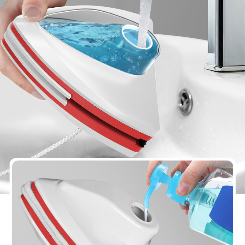 Double-Sided Magnetic Window Cleaner with Water Tank - High-Rise Glass Scrubber