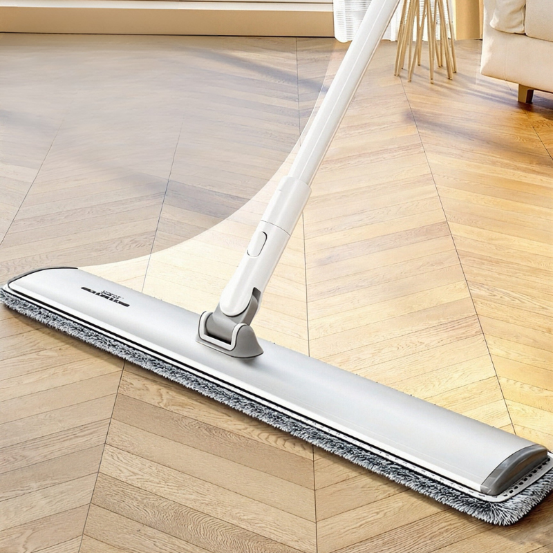 360&deg; Flat Mop for All Floor Types - Reusable Microfiber Pad Hardwood & Tile Mop