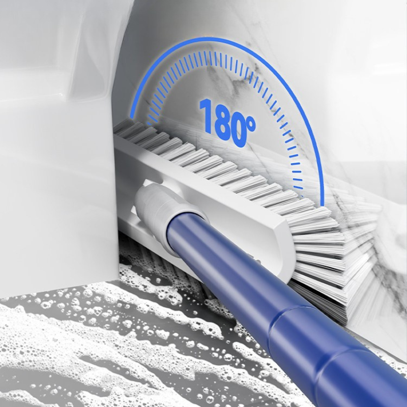 Premium Bathroom Floor Scrub Brush - Ergonomic Handle Tile & Shower Cleaner
