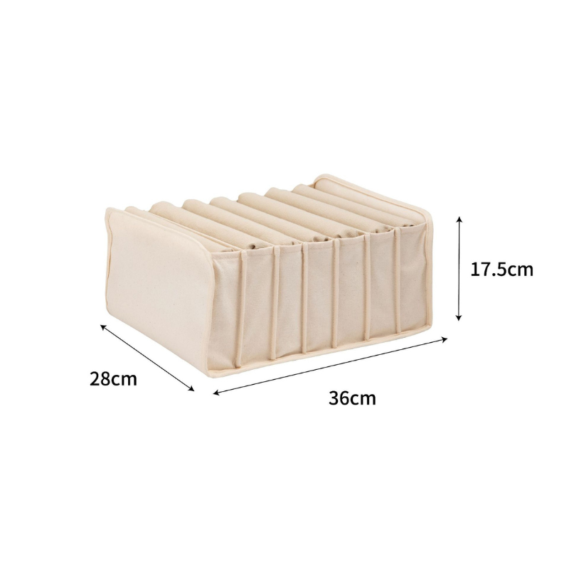 Breathable Cotton Fabric Storage Box - Drawer Organizer for Clothes & Underwear