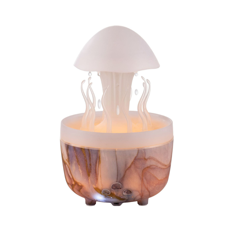 Jellyfish Rotating Raindrop Humidifier - LED Aromatherapy Diffuser