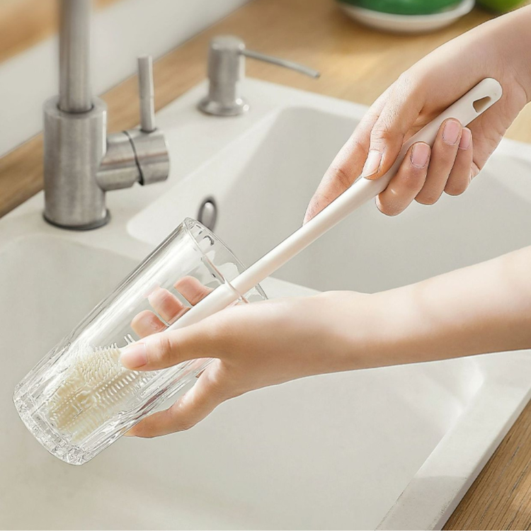 Long Handle Silicone Bottle Brush - Deep-Reach Bottle & Vase Cleaner