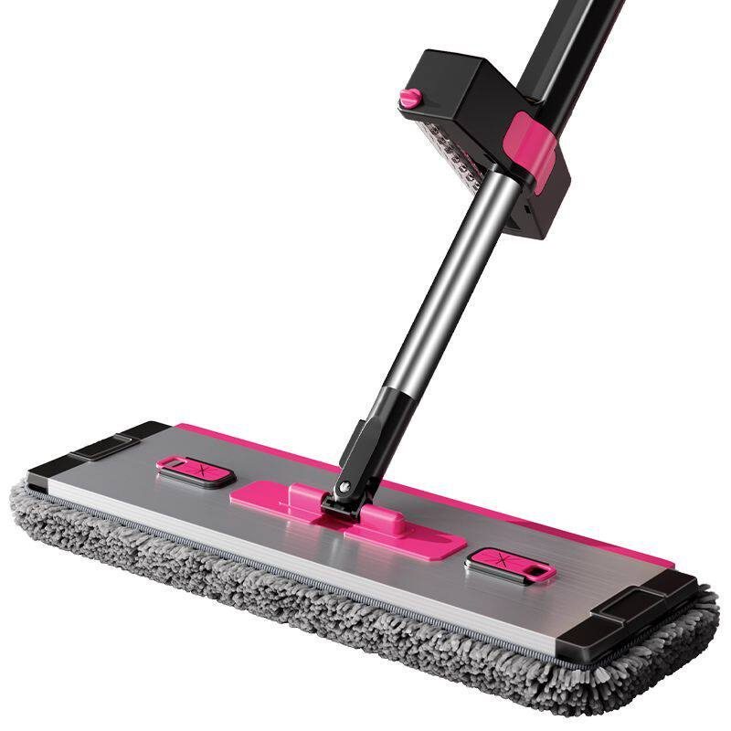 Flat Mop with 360&deg; Swivel Head - Reusable Microfiber Mop for Hardwood & Tile