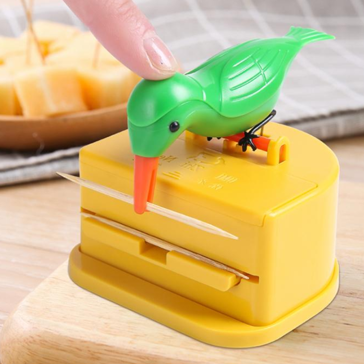 Bird-Shaped Toothpick Holder - Push Pop-Up Dispenser for the Dining Table