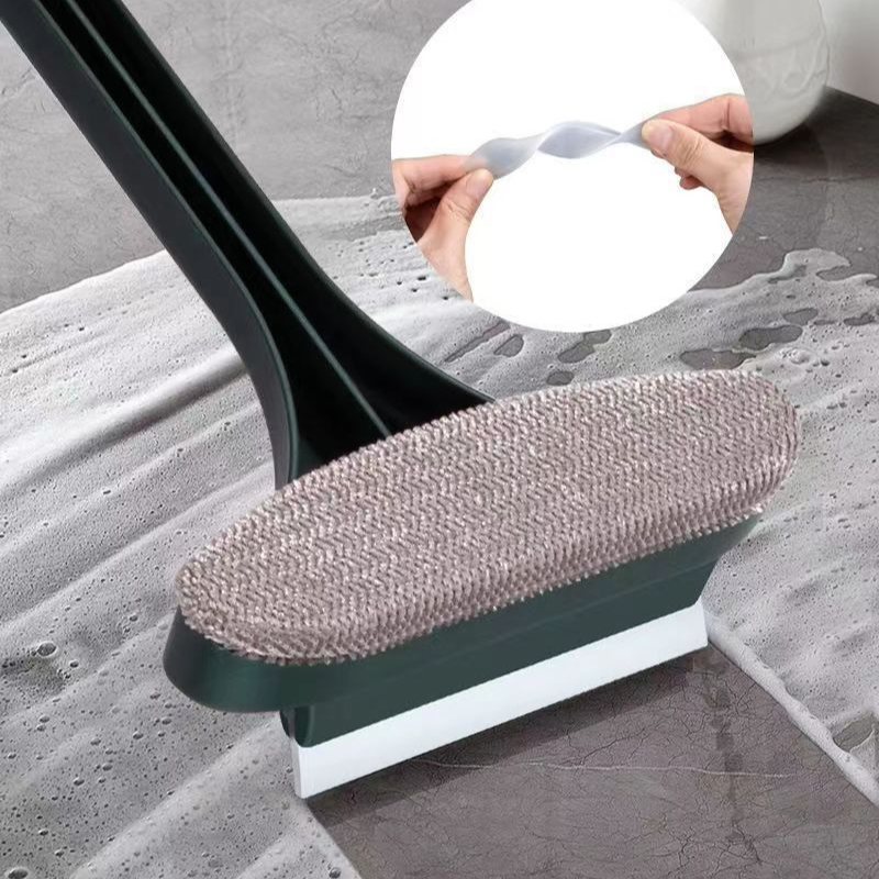2-in-1 Window Screen Cleaning Brush with Scraper - Dual-Sided Mesh Screen Duster