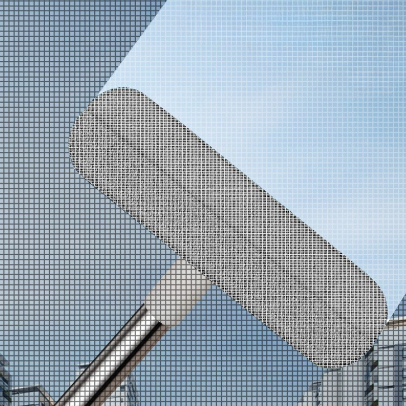 Extended Reach Window Screen Scrubber Brush - Long Handle Mesh Cleaning Tool