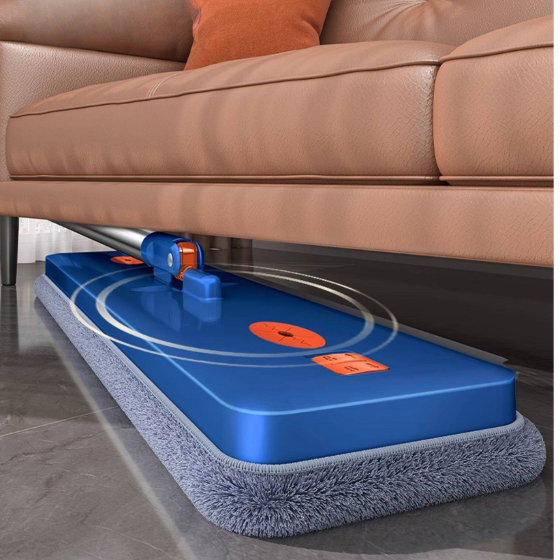 Ultra-Absorbent Flat Mop - 360&deg; Swivel Microfiber Floor Mop for Hardwood & Tile