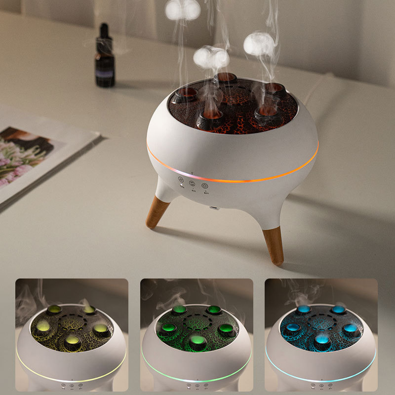 Jellyfish Flame Mist Aroma Diffuser - Ultrasonic Humidifier with Ambient Light
