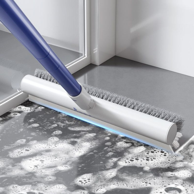 Long Handle Floor Scrub Brush - Stiff Bristle Cleaning Brush for Tile, Wood & Concrete