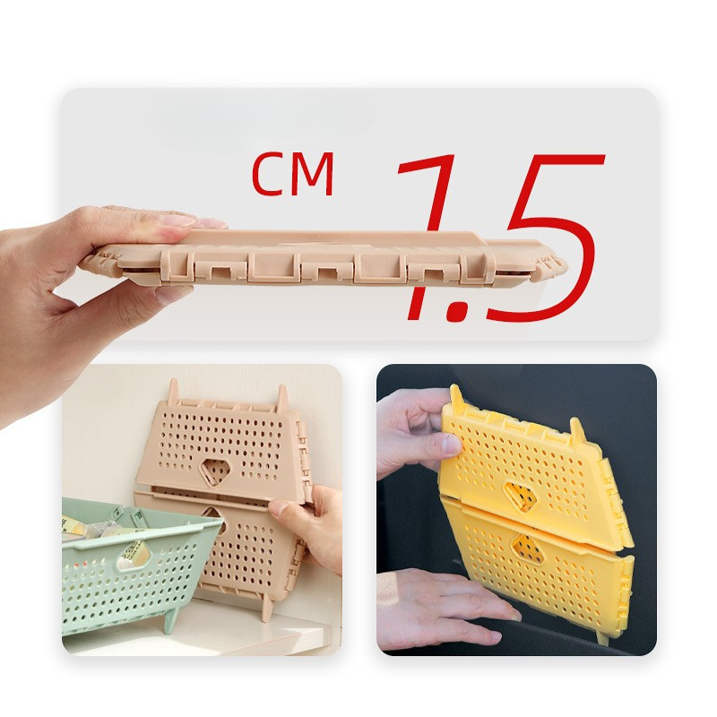 Collapsible Vegetable Washing Basket with Drain Holes - Foldable Kitchen Colander