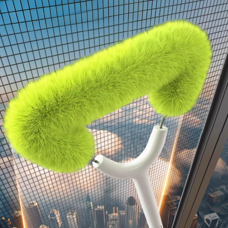 Extendable Window Screen Duster Brush - Telescoping Handle for High Window Cleaning