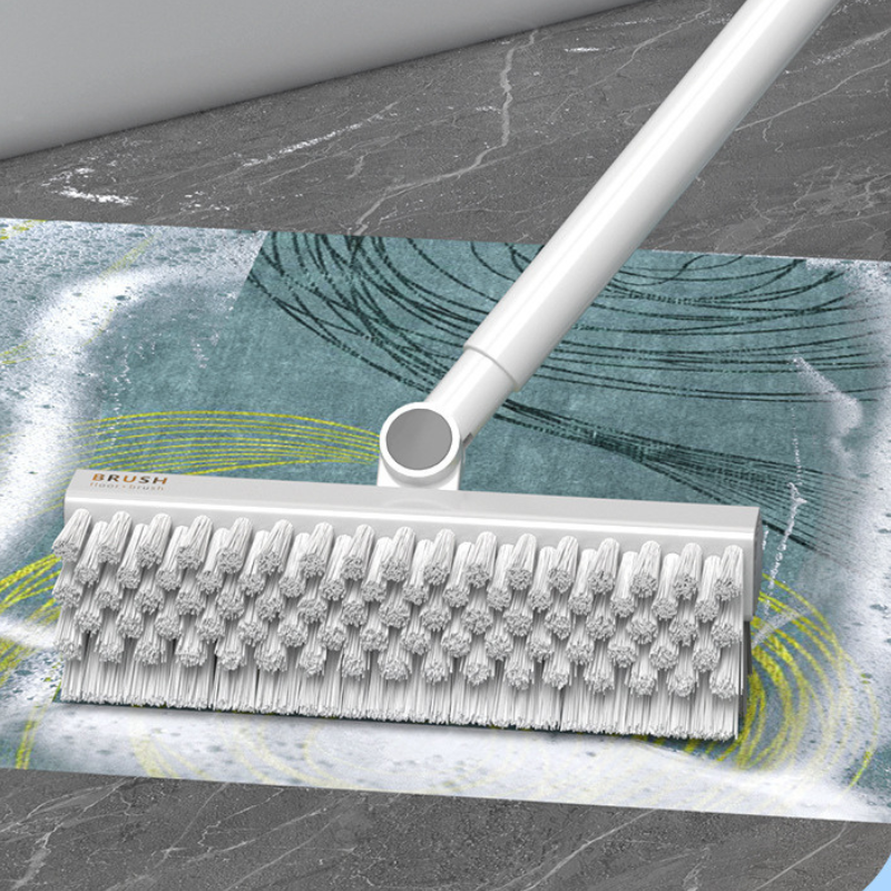 Gap Cleaning Brush for Floors - Hard Bristle Long Handle Tile & Grout Scrubber