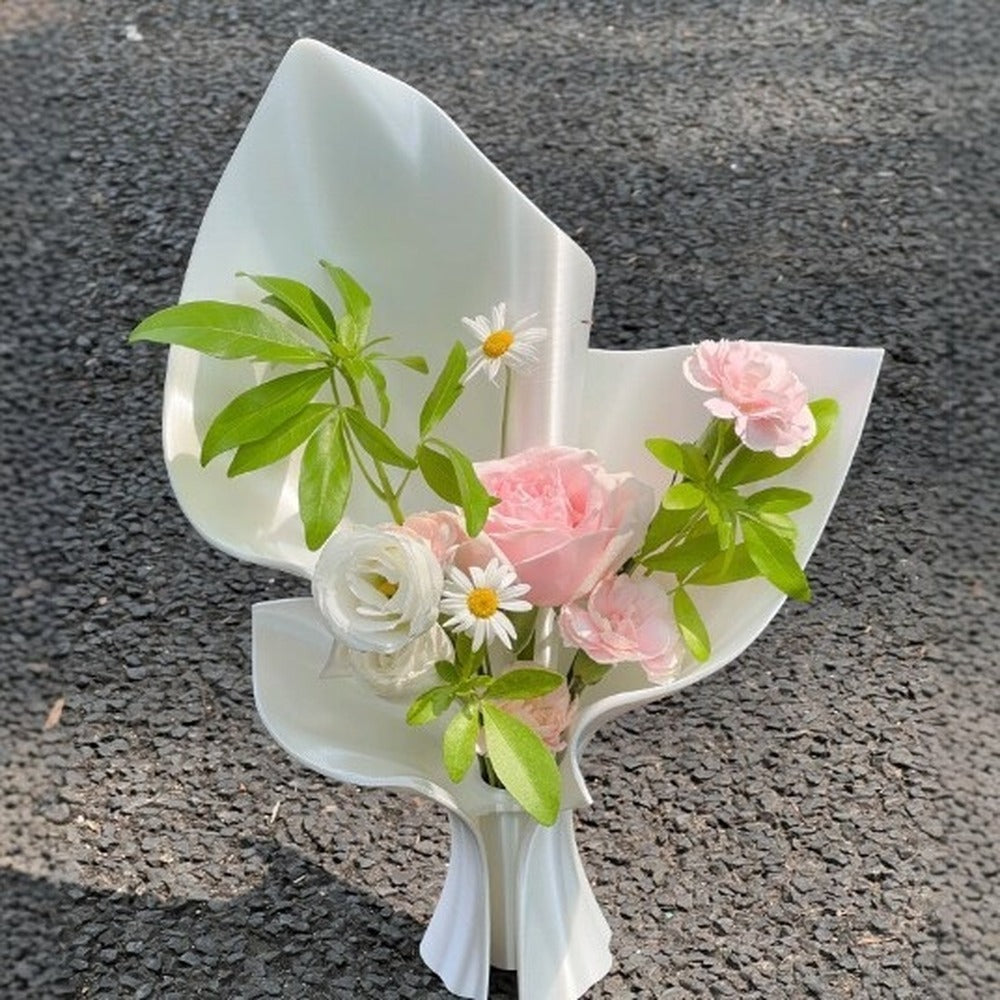 Bouquet wrap vase - Silk White A - 9.8 in