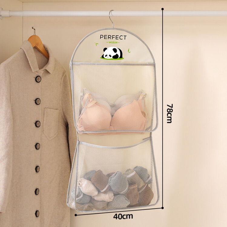 Hanging Mesh Storage Bag - Closet Organizer for Socks & Underwear (Multi-Layer)