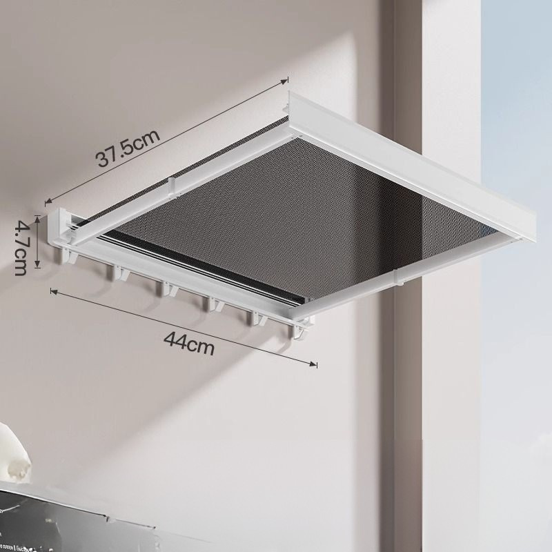 Foldable Aluminum Clothes Drying Rack - Telescopic Suction Cup Wall Mount