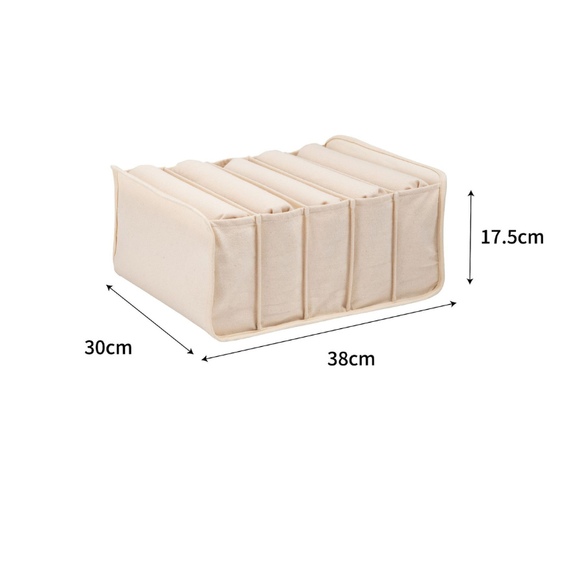 Breathable Cotton Fabric Storage Box - Drawer Organizer for Clothes & Underwear