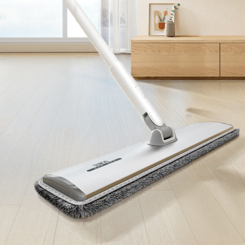 360&deg; Flat Mop for All Floor Types - Reusable Microfiber Pad Hardwood & Tile Mop