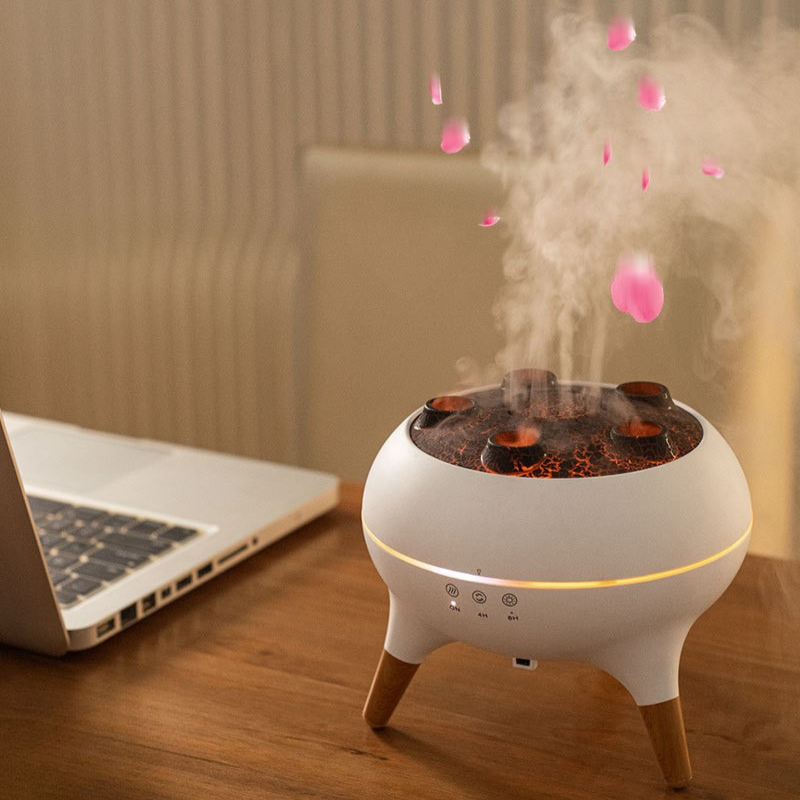 Jellyfish Flame Mist Aroma Diffuser - Ultrasonic Humidifier with Ambient Light