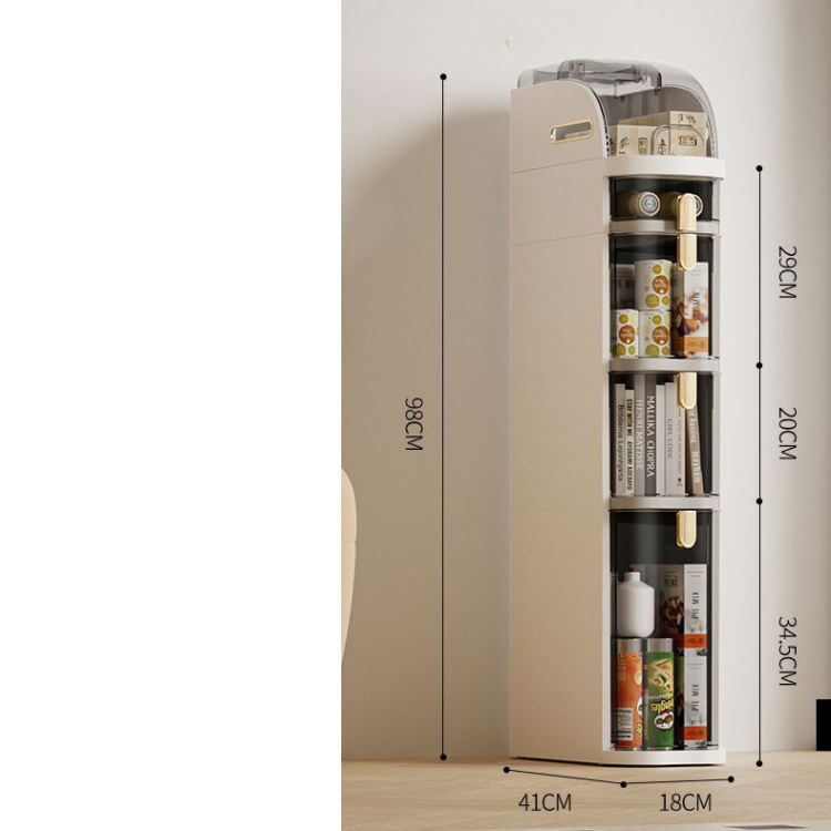 Narrow Gap Storage Cabinet - Slim Rolling Multi-Layer Drawer Organizer