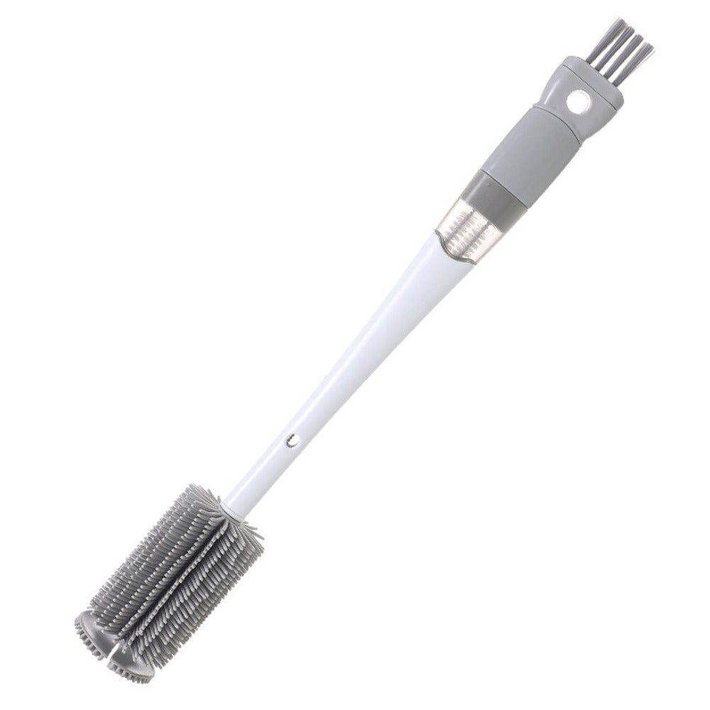 Gray silicone bottle brush