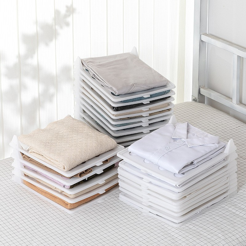 Stackable Clothes Organizer Boards - Folded Clothing Dividers for Closets & Drawers