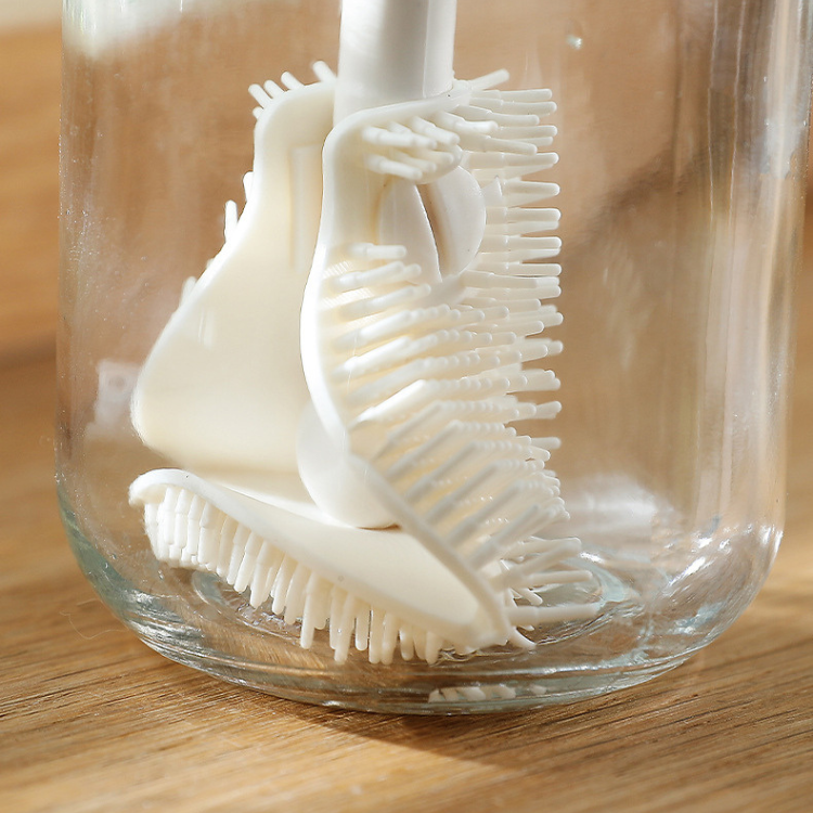 Long Handle Silicone Bottle Brush - Deep-Reach Bottle & Vase Cleaner