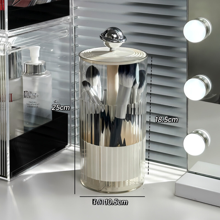 Automatic Lifting Makeup Brush Organizer - Cosmetic Storage Box