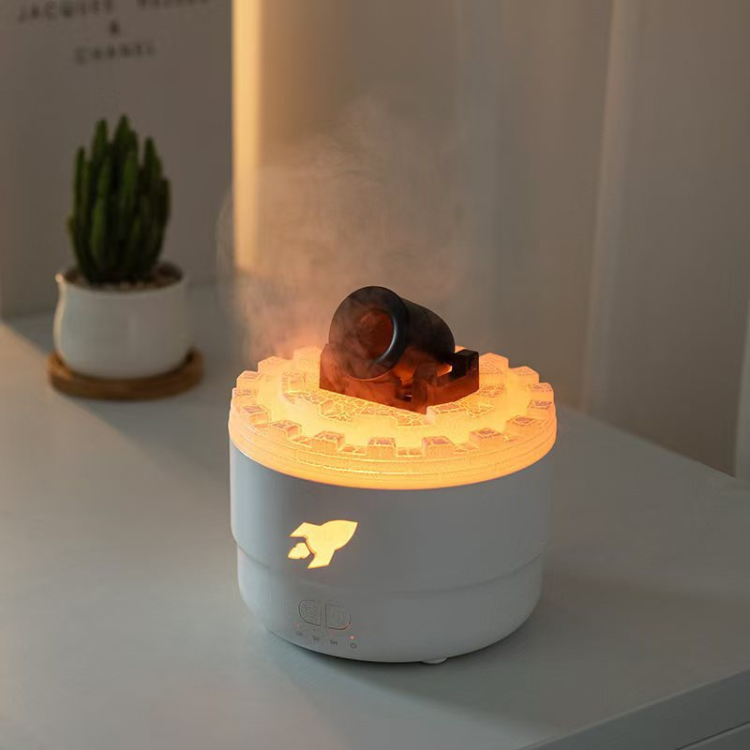 Colorful Crackle Flame Humidifier - Ultrasonic Aromatherapy Diffuser