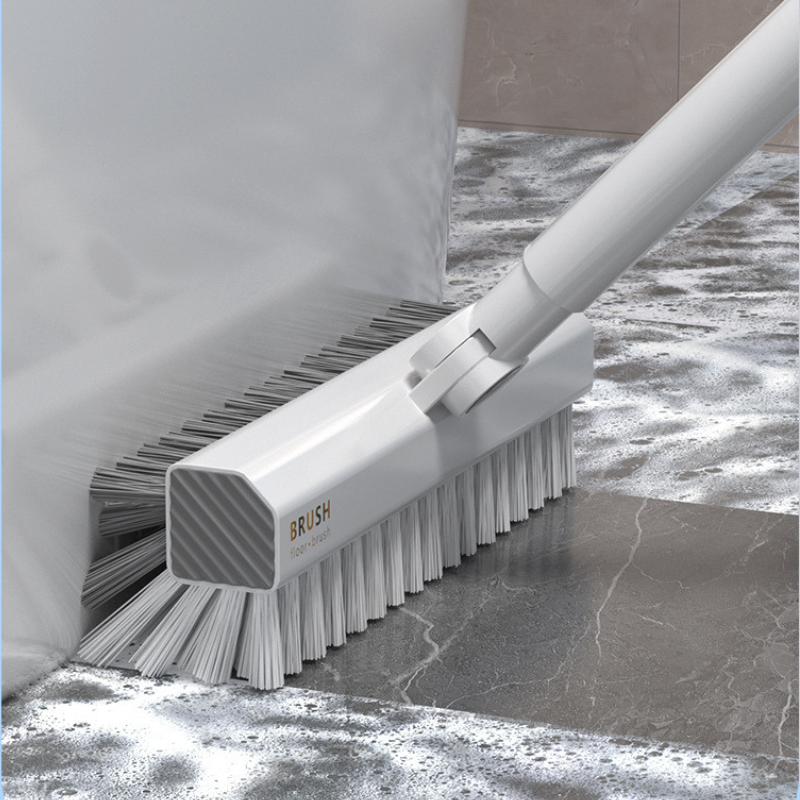 Gap Cleaning Brush for Floors - Hard Bristle Long Handle Tile & Grout Scrubber