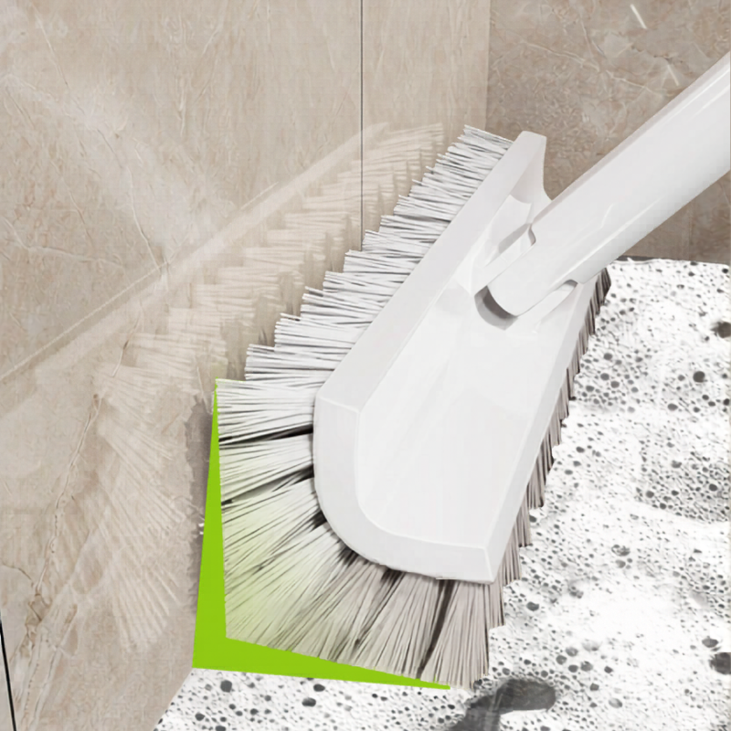 Premium Bathroom Floor Scrub Brush - Ergonomic Handle Tile & Shower Cleaner