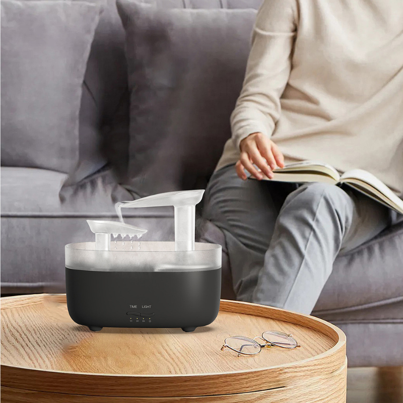 Waterfall Aromatherapy Diffuser & Humidifier - Desktop Essential Oil Mist Maker