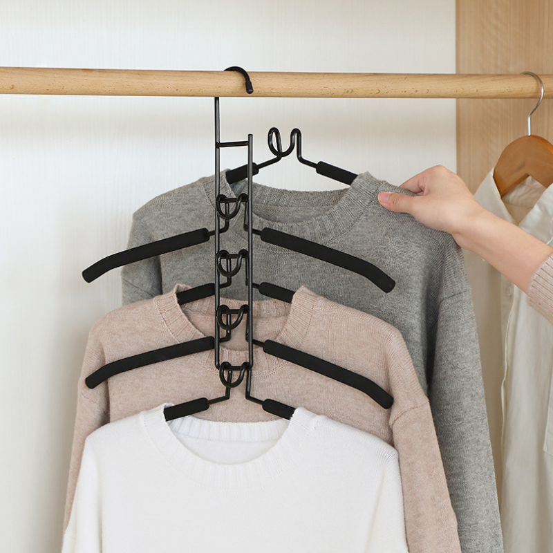 Multi-Layer Hanger Hook Rack - Space-Saving Closet Storage for Multiple Garments