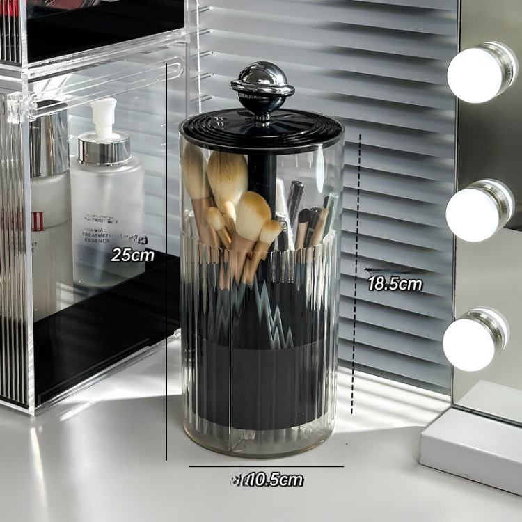 Automatic Lifting Makeup Brush Organizer - Cosmetic Storage Box