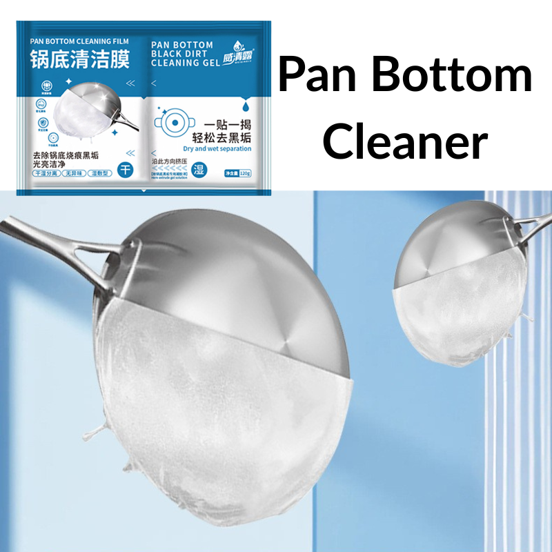 Pan Bottom Cleaning Gel Film - Peel-Off Grease & Burnt Stain Remover for Cookware